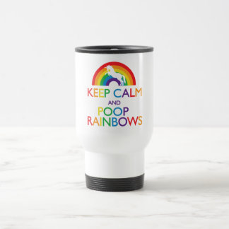 Kalk- en Poop Rainbows Unicorn Reisbeker