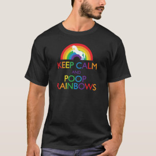 Kalk- en Poop Rainbows Unicorn T-shirt