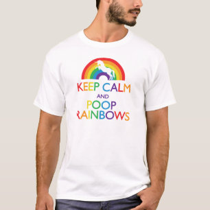 Kalk- en Poop Rainbows Unicorn T-shirt