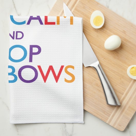 Kalk- en Poop Rainbows Unicorn Theedoek (Quarter Fold)