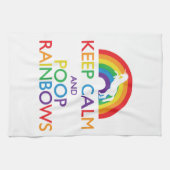 Kalk- en Poop Rainbows Unicorn Theedoek (Horizontaal)