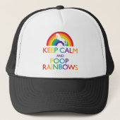 Kalk- en Poop Rainbows Unicorn Trucker Pet (Voorkant)