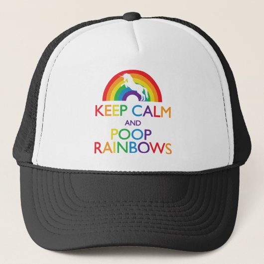 Kalk- en Poop Rainbows Unicorn Trucker Pet (Voorkant)