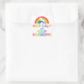 Kalk- en Poop Rainbows Unicorn Vierkante Sticker (Tas)