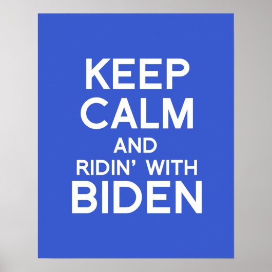 Kalk en Ridin houden met Biden Poster (Voorkant)