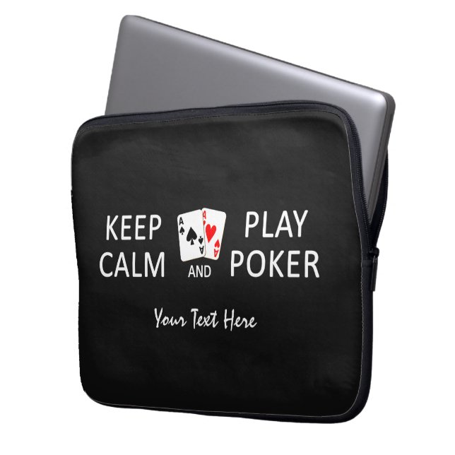 KALK- EN SPEELPOKER-laptophoezen op maat Laptop Sleeve (Voorkant Links)