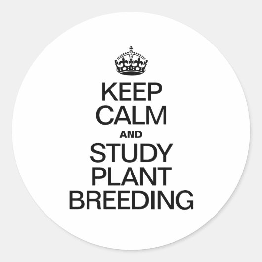 KALK- EN STUDIEBROEDING VAN PLANT BEWAREN RONDE STICKER (Voorkant)