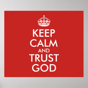 KALK EN TRUST GOD BEWAREN POSTER