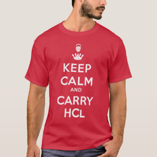 Kalk en voer HCl houden T-shirt