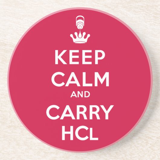 Kalk en voer HCl houden Zandsteen Onderzetter (Voorkant)