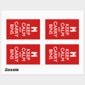 Kalk- en wasbakken houden rechthoekige sticker (Vel)