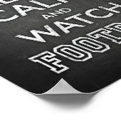 KALK- EN WATCH-FOOTBALL Teken afdrukken Poster (Hoek)