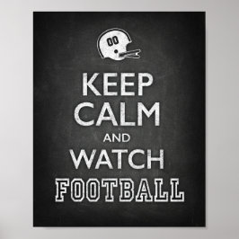 KALK- EN WATCH-FOOTBALL Teken afdrukken Poster
