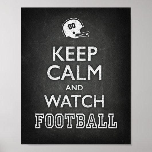 KALK- EN WATCH-FOOTBALL Teken afdrukken Poster (Voorkant)