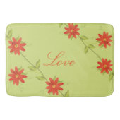 Kalk groen en Sinaasappel gebloeid Badmat (Voorkant)