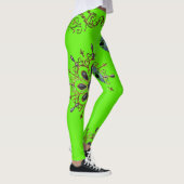 kalk groene blauwe gouden lange leggings (Rechts)
