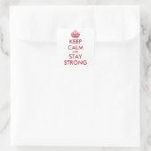 KALK VAN DE BEWARING VAN DE BEWARING EN BLIJF STER VIERKANTE STICKER (Tas)