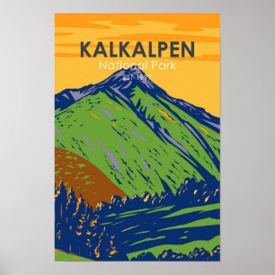 Kalkalpen Nationaal Park Oostenrijk Vintage Poster