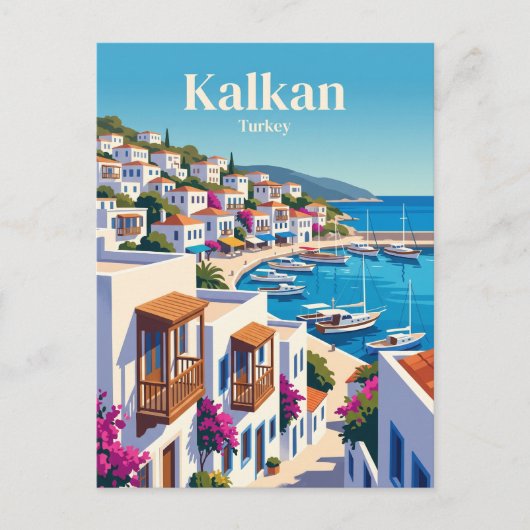 Kalkan Turkije Briefkaart (Voorkant)