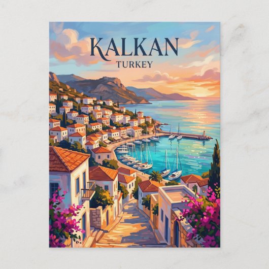 Kalkan Turkije Briefkaart (Voorkant)