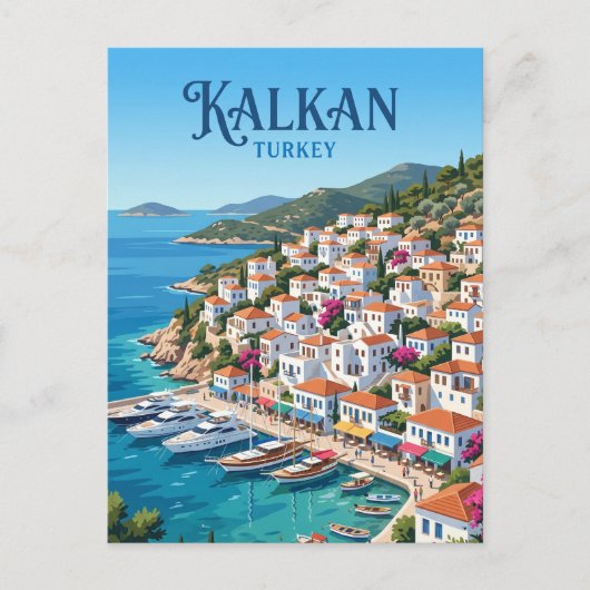 Kalkan Turkije Briefkaart (Voorkant)
