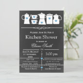 kalkbordkast voor keukengerei invite kaart (Staand voorkant)