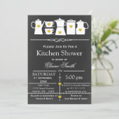 kalkbordkast voor keukengerei invite kaart (Staand voorkant)