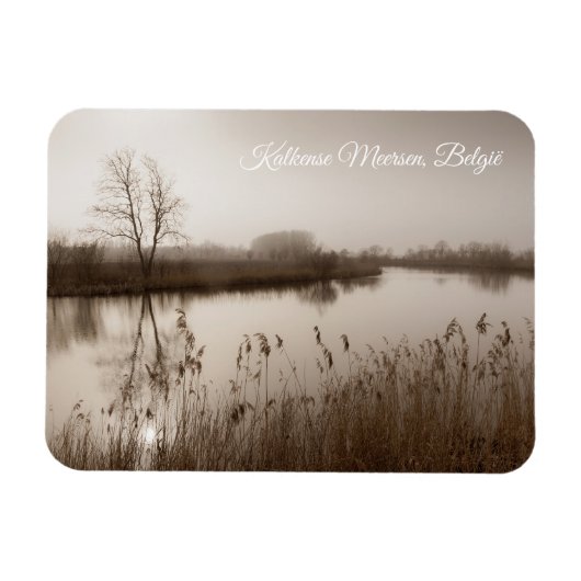 Kalkense meersen, Tranquil landschap, België Magneet (Horizontaal)