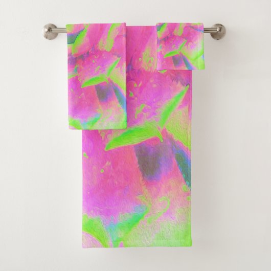 Kalkgroen en roze Succulent Sedum Rosette Bad Handdoek (Insitu)