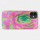 Kalkgroen en roze Succulent Sedum Rosette Case-Mate iPhone Case (Achterkant (horizontaal))