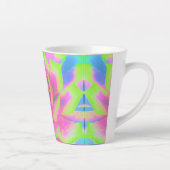 Kalkgroen en roze Succulent Sedum Rosette Latte Mok (Rechts)