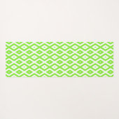 Kalkgroen en wit diamantpatroon yogamat (Achterkant (horizontaal))