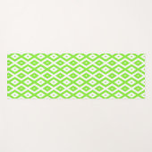 Kalkgroen en wit diamantpatroon yogamat (Voorkant (horizontaal))