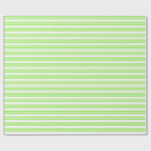 Kalkgroen en wit vijf strepen patroon cadeaupapier (Vlak)