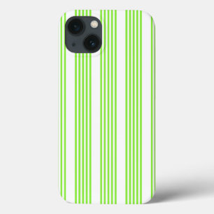 Kalkgroen en wit vijf strepen patroon Case-Mate iPhone case