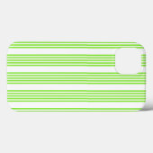 Kalkgroen en wit vijf strepen patroon Case-Mate iPhone case (Achterkant (horizontaal))