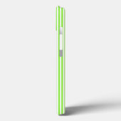 Kalkgroen en wit vijf strepen patroon Case-Mate iPhone case (Achterkant / Links)