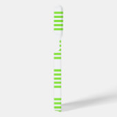 Kalkgroen en wit vijf strepen patroon iPhone hoesje (Rechterkant)