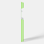 Kalkgroen en wit vijf strepen patroon iPhone hoesje (Linkerkant)