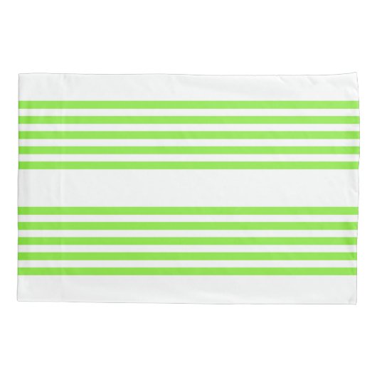 Kalkgroen en wit vijf strepen patroon kussensloop (Achterkant)