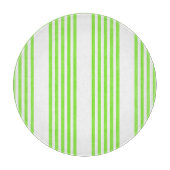 Kalkgroen en wit vijf strepen patroon snijplank (Voorkant)