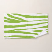 Kalkgroen en wit zebrapatroon bad handdoek (Handdoek)