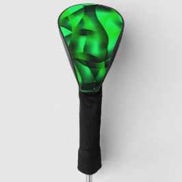 Kalkgroen en zwart krullen, met een schaduw? golfheadcover