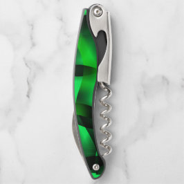 Kalkgroen en zwart krullen, met een schaduw? kurkentrekker