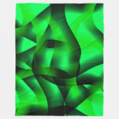 Kalkgroen en zwart krullen, met schaduw? fleece deken (Voorkant)