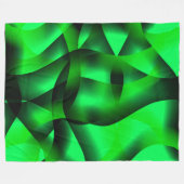 Kalkgroen en zwart krullen, met schaduw? fleece deken (Voorkant (Horizontaal))