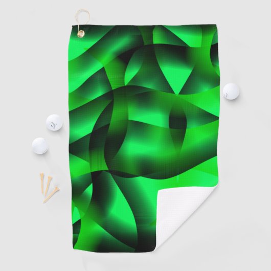 Kalkgroen en zwart krullen, met schaduw? golfhanddoek (Insitu)