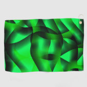 Kalkgroen en zwart krullen, met schaduw? golfhanddoek (Horizontaal)