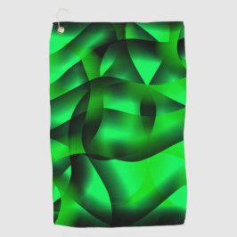 Kalkgroen en zwart krullen, met schaduw? golfhanddoek