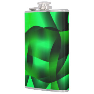 Kalkgroen en zwart krullen, met schaduw? heupfles